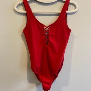 Red bodysuit